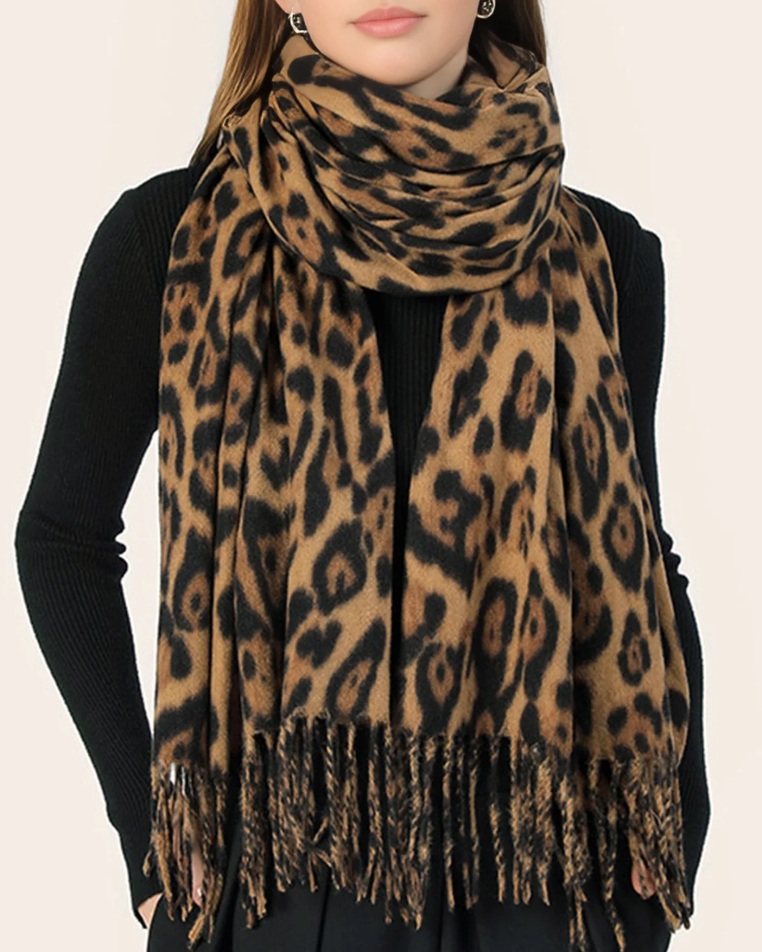 LEOPARD PRINT SCARF