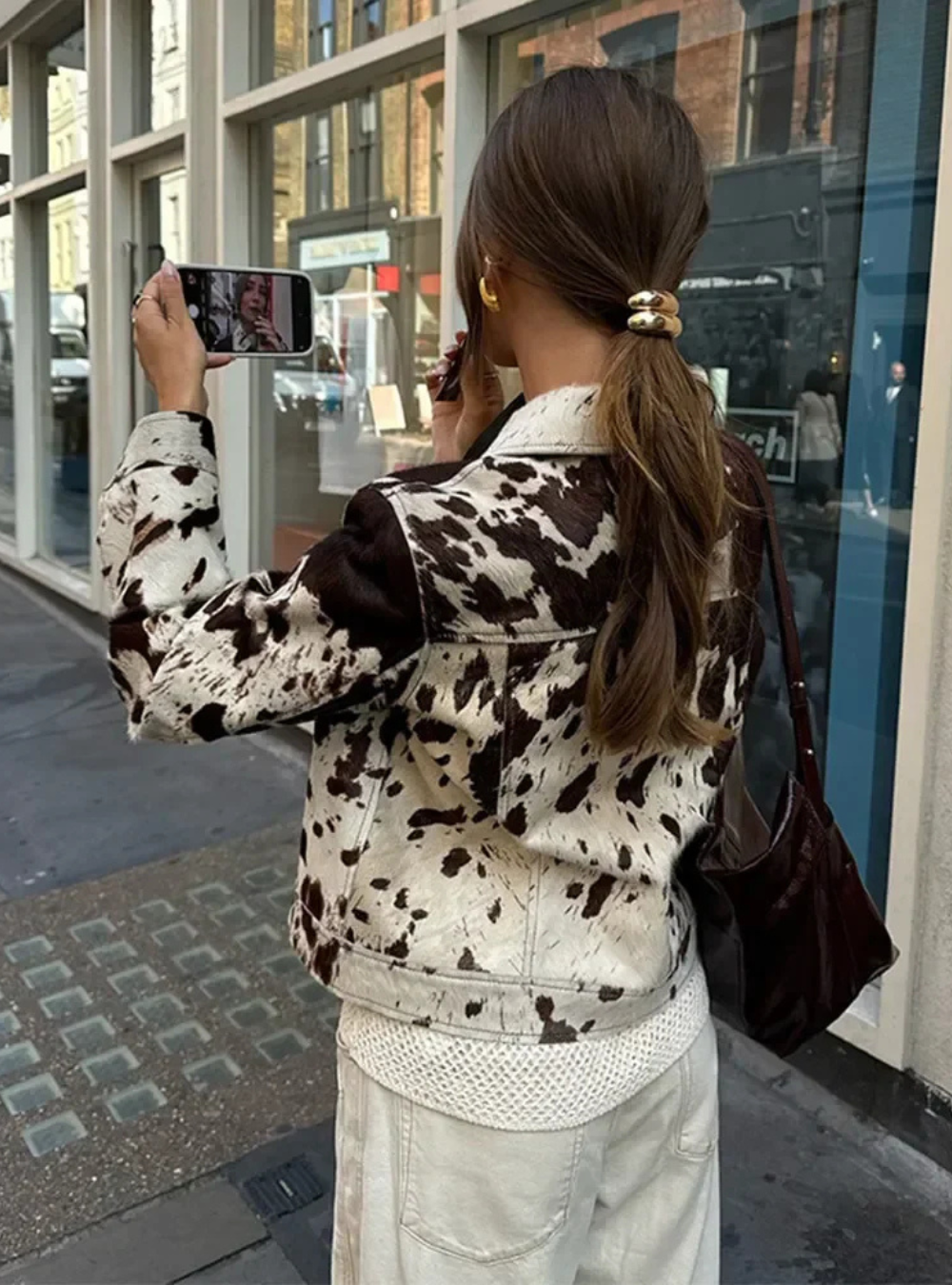 MOLLIE - COW PRINT JACKET