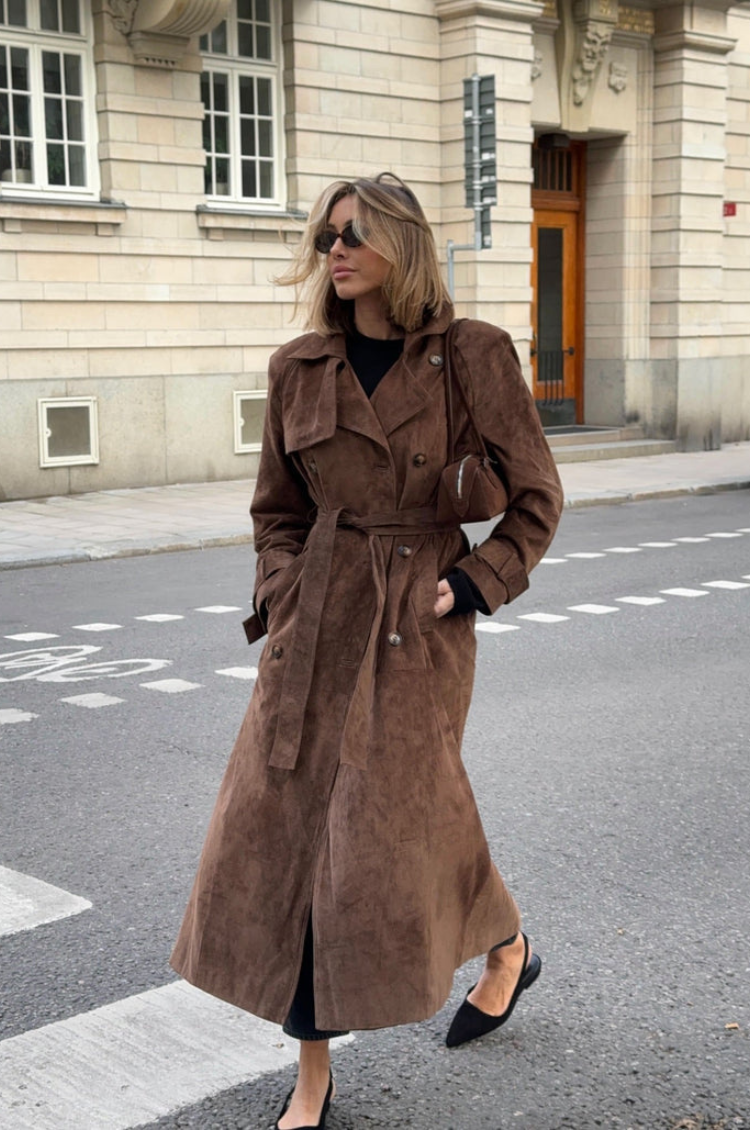 Sienna™ - Luxe Suede Trench