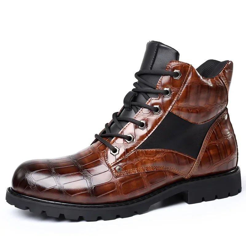 Mason™ - Croc Leather Boot - Mia Montreal