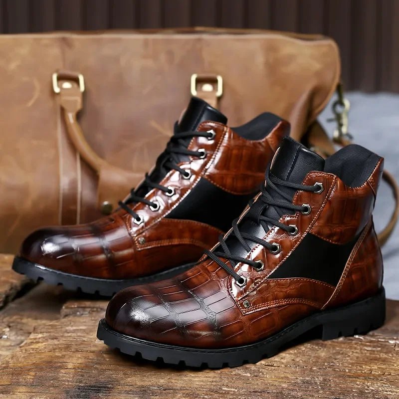 Mason™ - Croc Leather Boot - Mia Montreal