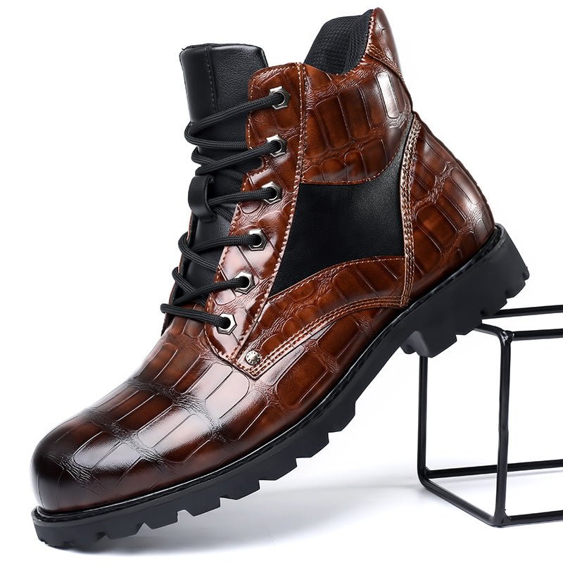 Mason™ - Croc Leather Boot - Mia Montreal