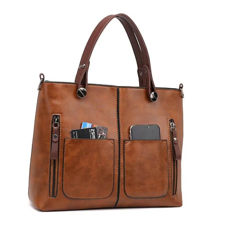 Maya™ - Timeless Vintage Leather Bag - Mia Montreal