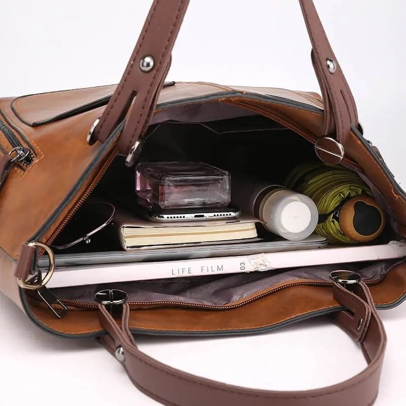 Maya™ - Timeless Vintage Leather Bag - Mia Montreal