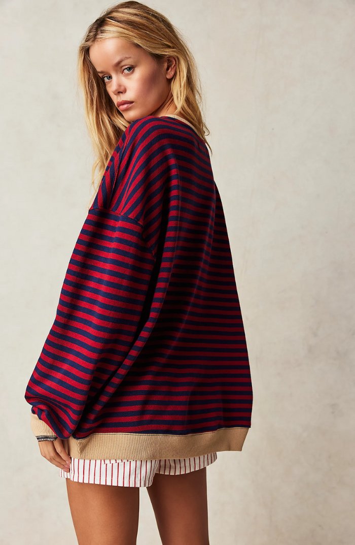 Olivia™ - Cozy Striped Sweater - Mia Montreal