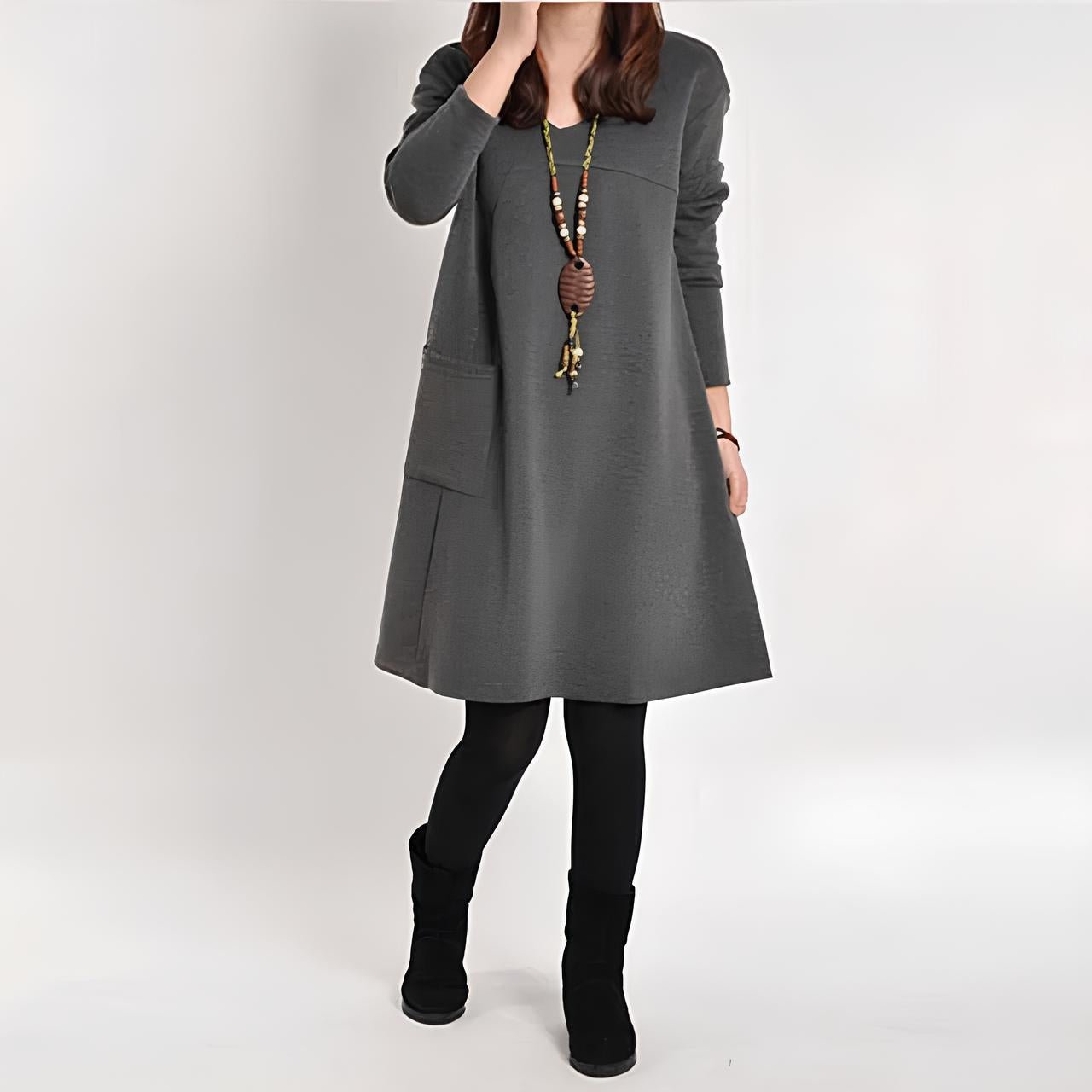 Stella™ - Chic Comfort Pocket Dress - Mia Montreal